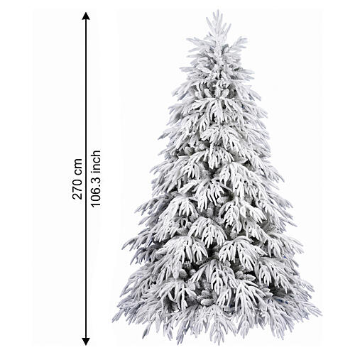Albero di Natale Crystal floccato 270 cm PE PVC 3