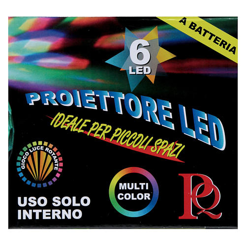 Proyector 6 LED multicolor semiesfera rotatoria con batería para interior 3