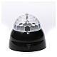 Projector 6 leds white and blue half-sphere with batteries s2