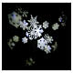 Projector 4 leds white snow flakes with batteries s1