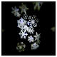 Projector 4 leds white snow flakes with batteries s3