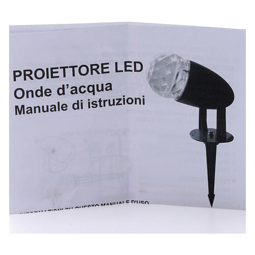 Proyector 3 luces LED olas efecto agua multicolor interior y exterior 7