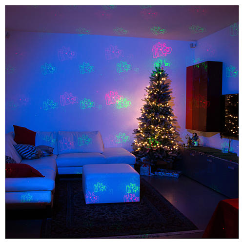 Proyector Láser Navidad 6 Efectos Navideños Rojo y Verde para Interior 4