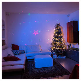 Projecteur laser Noël: Projecteur laser 4 images rouge vert pour intérieur