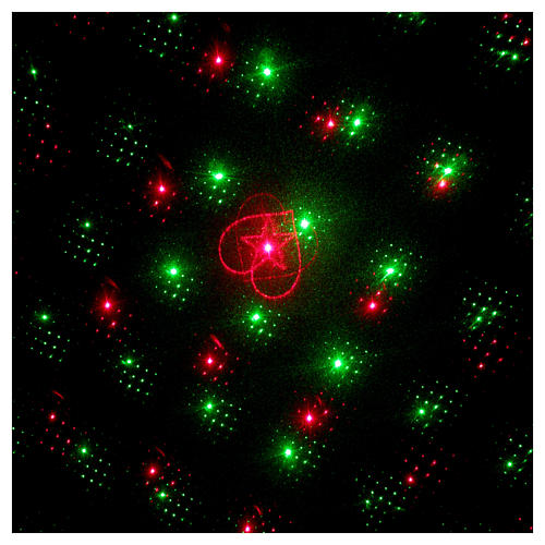 Proiettore laser 4 immagini rosso verde per interno 3