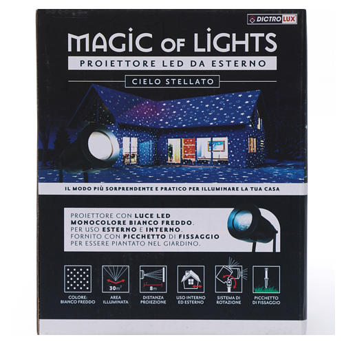 LED-Projektor Sterne kaltweiß für innen und außen 6