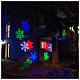 STOCK Christmas projector led snow flakes coloured internal and external use s4