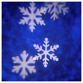 STOCK Projecteur LED flocons de neige blanc/bleu EXTÉRIEUR