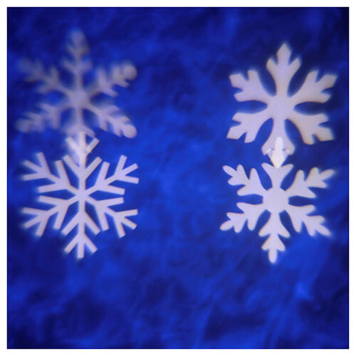 STOCK Projecteur LED flocons de neige blanc/bleu EXTÉRIEUR 5