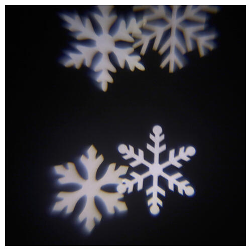 STOCK Projektor LED płatki śniegu białe/niebieskie NA ZEWNĄTRZ 9