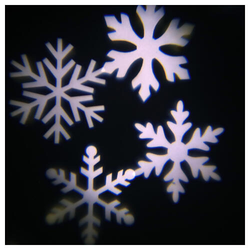 STOCK Proyector LED copos de nieve blancos movimiento EXTERIOR 6