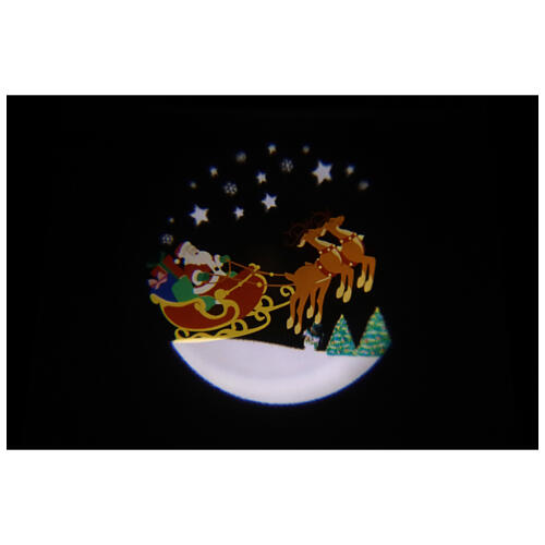 LED-Projektor Weihnachtsmann mit Schlitten und Musik, Außenbereich 3