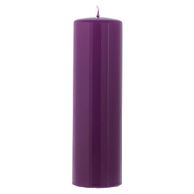 Advent candles 8x2 inc, 3 purple 1 rose