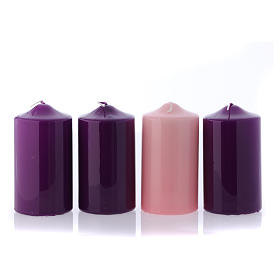 Set 4 Kerzen für Advent 8x15 glatt
