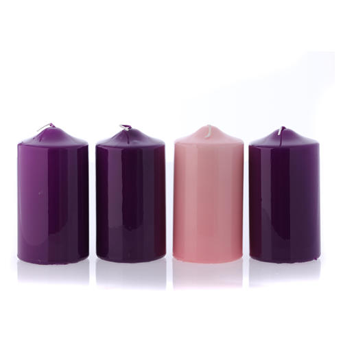 Kit of shiny Advent candles 15x8 cm 1