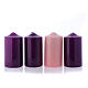 Kit of shiny Advent candles 15x8 cm s1