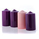 Kit of shiny Advent candles 15x8 cm s2
