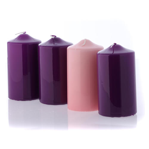 Kit of shiny Advent candles 15x8 cm 2