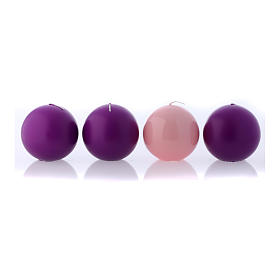 4 Pezzo Candela Sfera Champagne 10 cm
