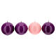 Kit of Advent candles 4 shiny spheres 10 cm s1