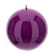 Kit of Advent candles 4 shiny spheres 10 cm s2