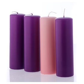 Advent: Set 4 Kerzen für Advent 6x20cm matt