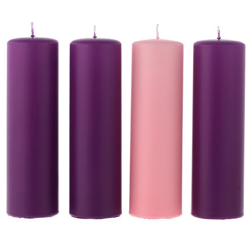 Set 4 Kerzen für Advent 6x20cm matt 1