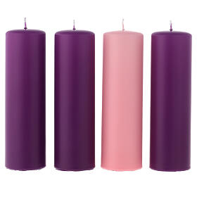Kit of Advent candles 4 opaque candles 20x6 cm