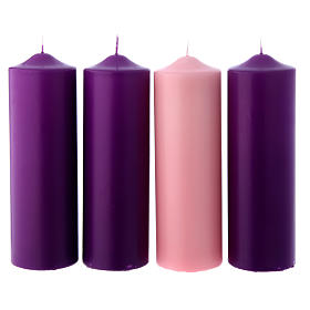 Advent candles set 4 pieces 24x8 cm