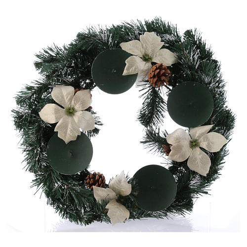 Kit Avvento Corona e ceri lucidi 8x24 cm 2