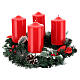 Adventsset Kranz und roten Kerzen 8x15cm s1