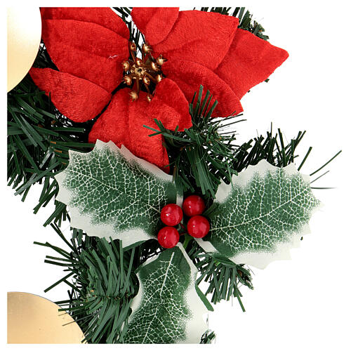 Advent wreath complete set shiny candle 15x8 cm 4