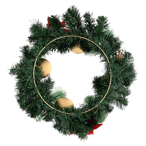 Advent wreath complete set shiny candle 15x8 cm 7