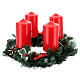 Advent wreath complete set shiny candle 15x8 cm s3