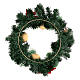 Advent wreath complete set shiny candle 15x8 cm s7