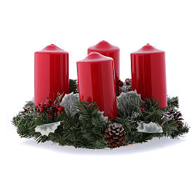 Avent: Couronne Avent set complet bougie brillante 15x8 cm