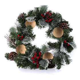 Avent: Couronne Avent set complet bougie brillante 15x8 cm