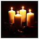 Set Couronne Avent et bougies brillantes 15x8 cm s6