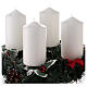 Advent set with wreath and shiny candles 15x8 cm s4