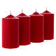 Set 4 velas rojas para el Adviento 15x8 cm s2