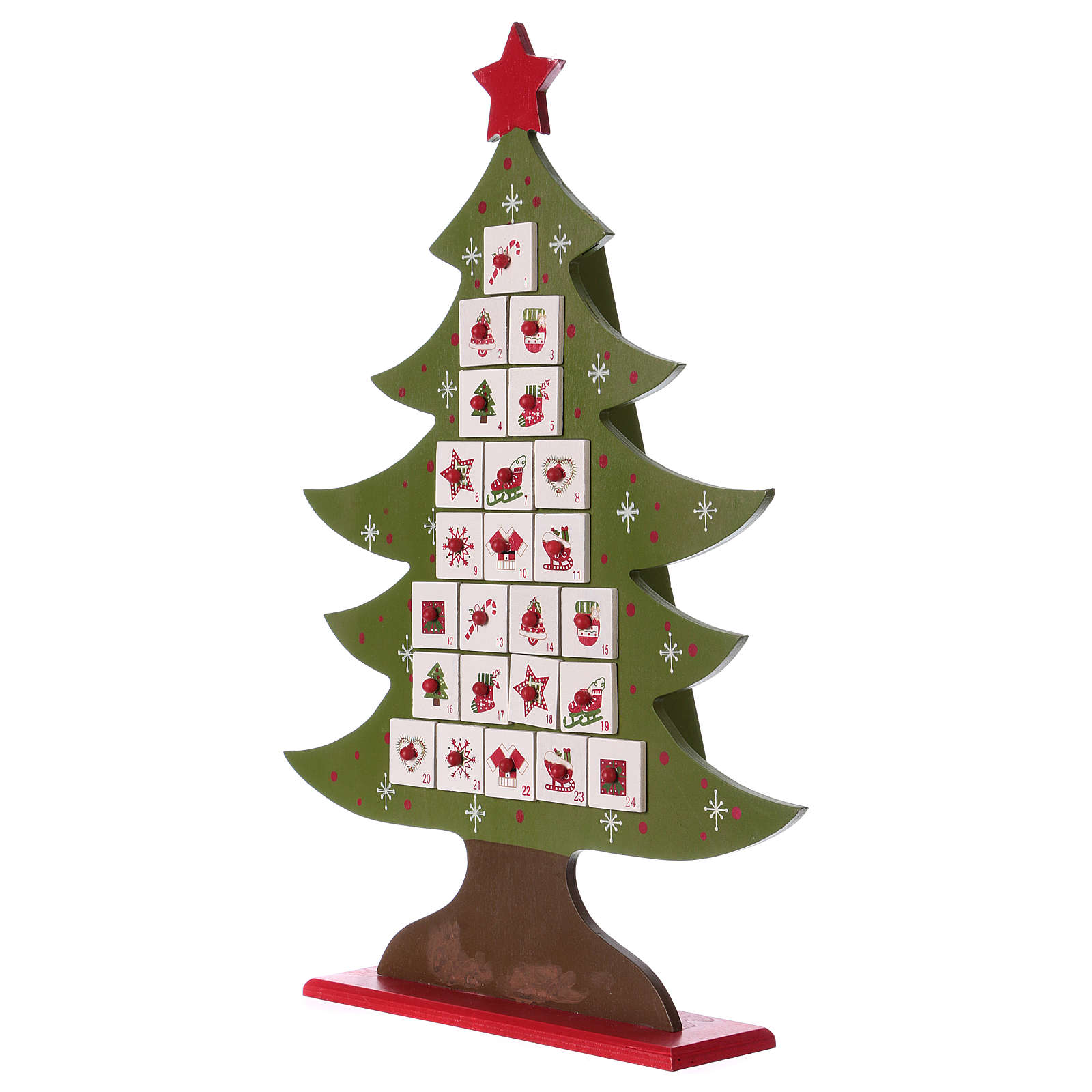 Advent Calendar In Wood Christmas Tree Shaped Online Sales On 
