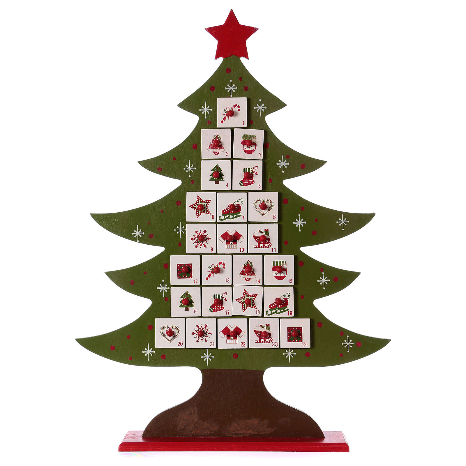 Calendario de Adviento Madera Forma Árvore de Navidad | venta online en