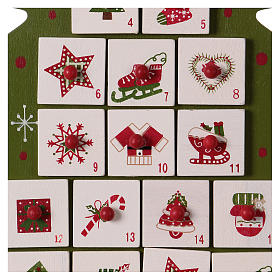 Adviento: Calendario de Adviento Madera Forma Árvore de Navidad Adviento: Calendario de Adviento Madera Forma Árvore de Navidad