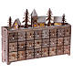 Wooden advent calendar with village and lights s3