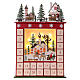 Advent calendar in wood 45 cm with landscape and LED lights s1