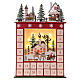 45 cm Advent Calendar in Wood with Christmas Scene LED lights s1