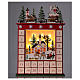 45 cm Advent Calendar in Wood with Christmas Scene LED lights s2