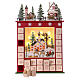 45 cm Advent Calendar in Wood with Christmas Scene LED lights s5