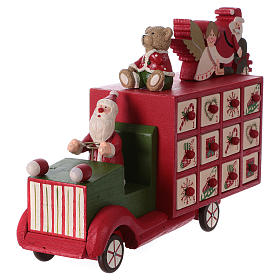 Advent: Adventskalener Holz 31cm Lieferwagen