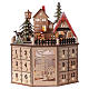 Advent calendar 29.5 cm in wood with lights s1